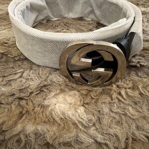 Mens Gucci Belt Black Leather size 36